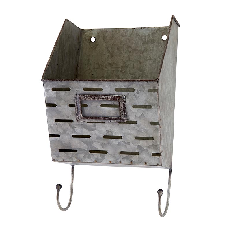 Wall Envelope Holder with Hooks - Bombay Mercantile