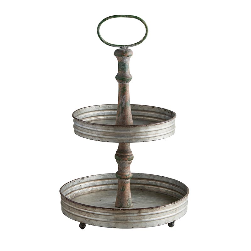 Galvanized Stand - 2 Tier - Bombay Mercantile