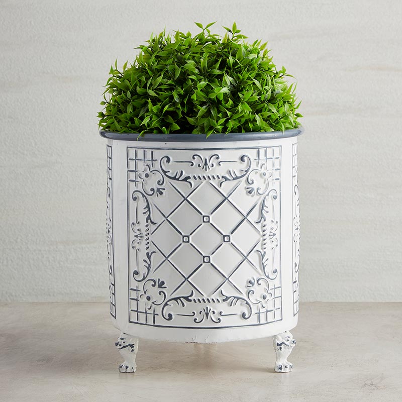 Planter- Blue and white - Bombay Mercantile