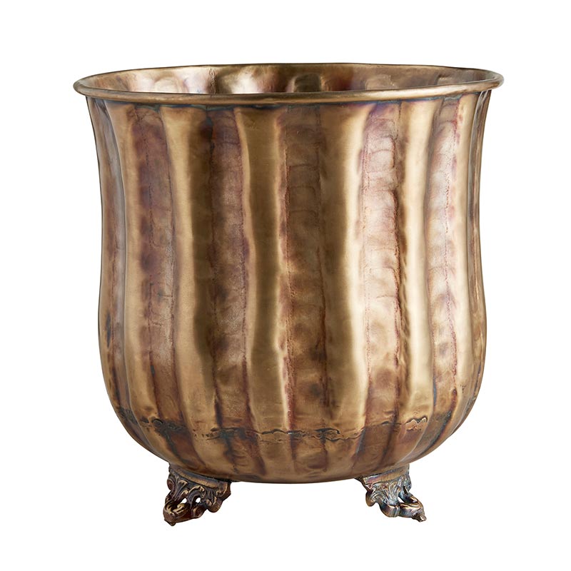 Antique Brass Planter - Bombay Mercantile