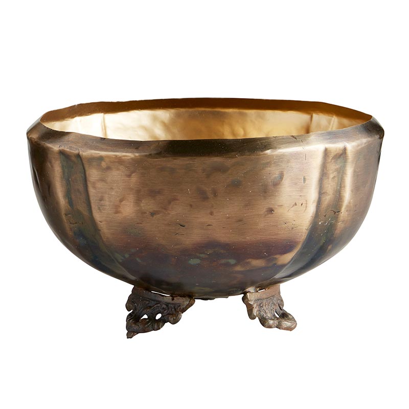 Two Tone Brass Planter, Set of 2 - Bombay Mercantile