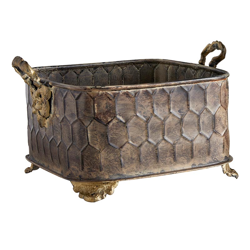 Rectangle Embossed Planter - Bombay Mercantile