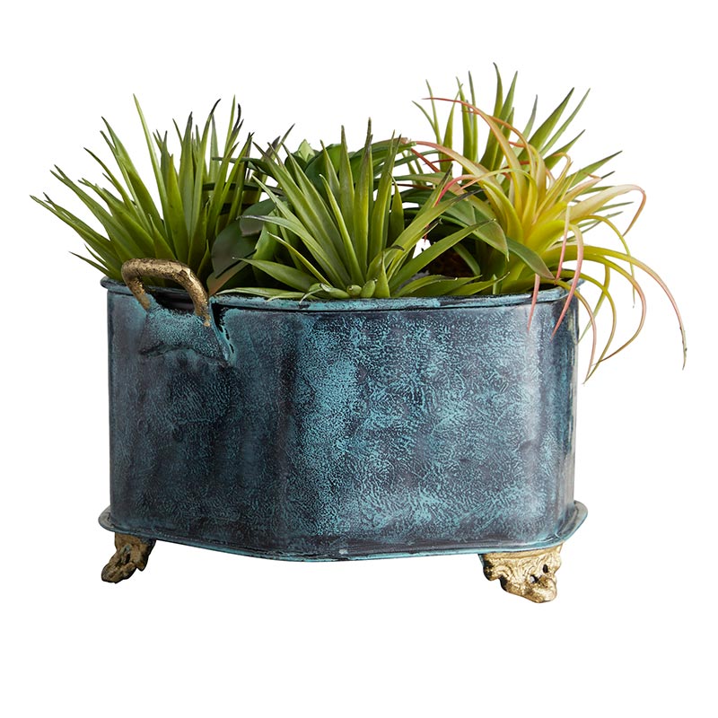 Hexa Embossed Planter - Bombay Mercantile