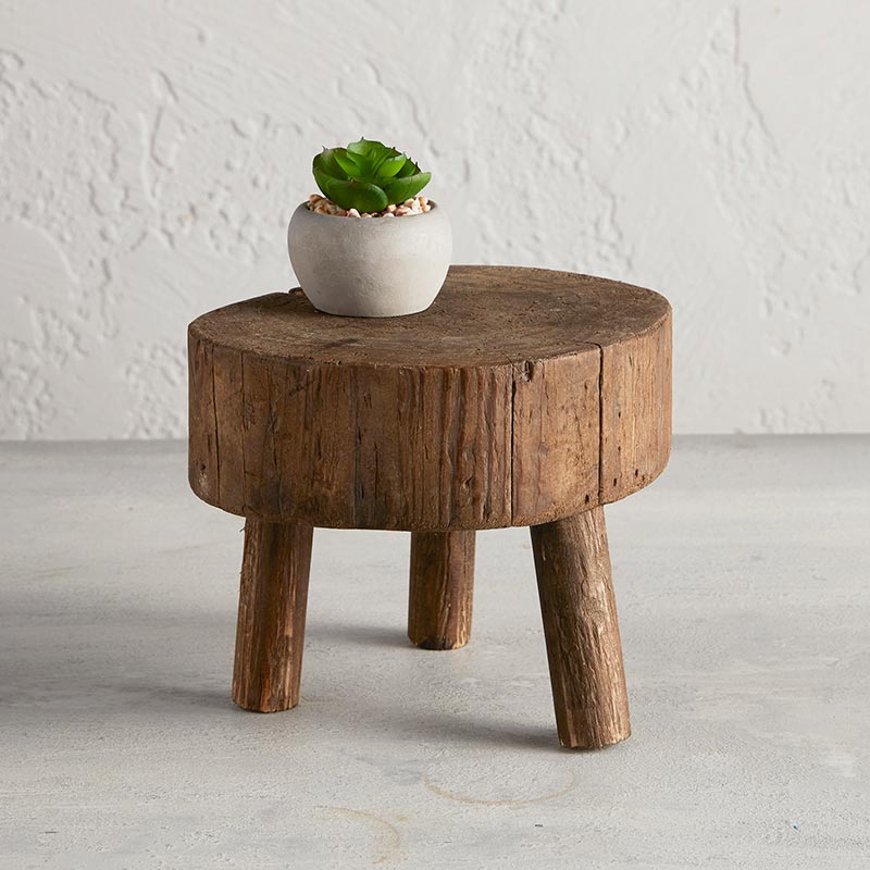 Antique Wooden Planter Stand - Bombay Mercantile