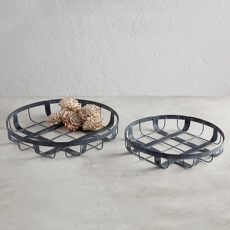 Round Metal Basket - Bombay Mercantile