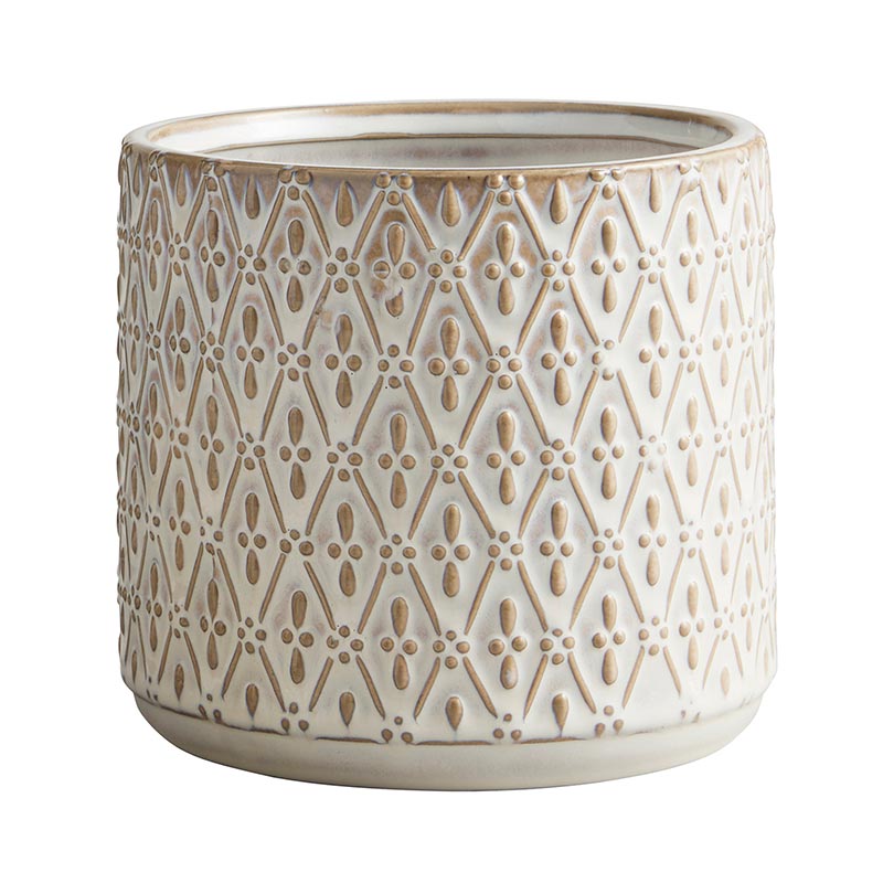 Pattern Embossed Pot - Bombay Mercantile