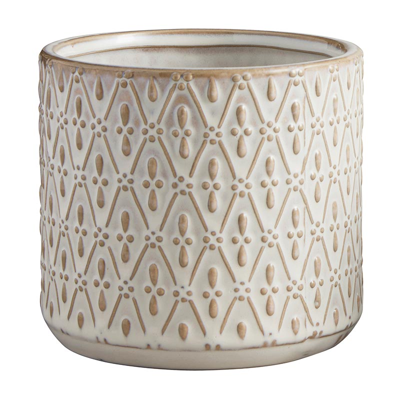 Pattern Embossed Pot - Bombay Mercantile