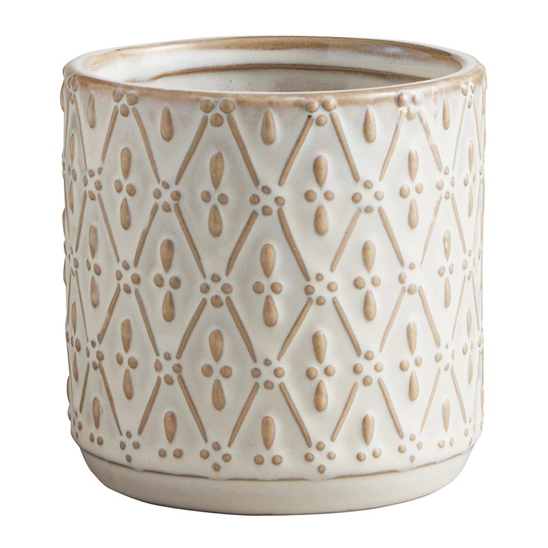 Pattern Embossed Pot - Bombay Mercantile