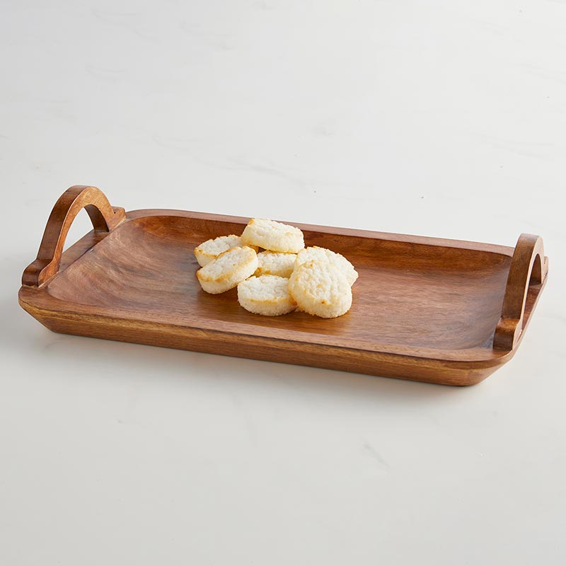 Wooden Tray with Handles - Bombay Mercantile
