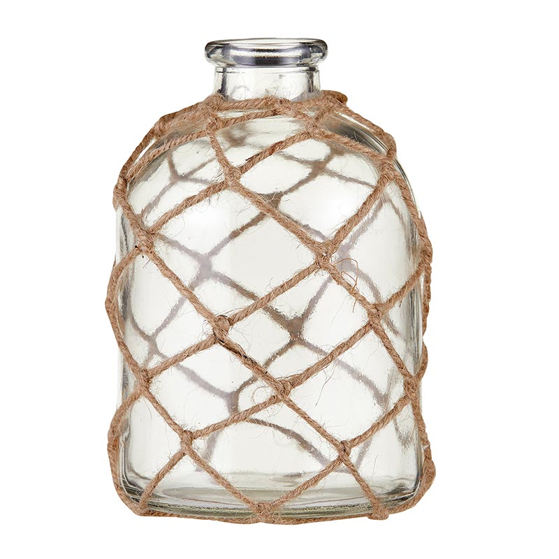Glass Vase with Twine - Bombay Mercantile