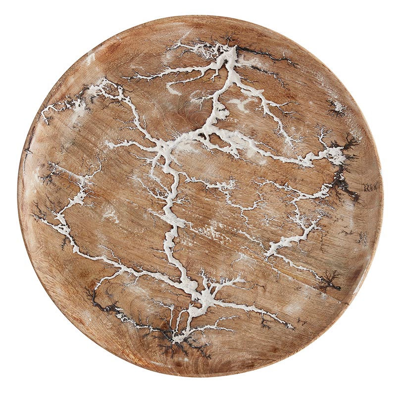 Crackle Round Tray - Bombay Mercantile