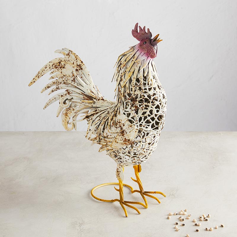 Metal Décor - Rooster - Bombay Mercantile