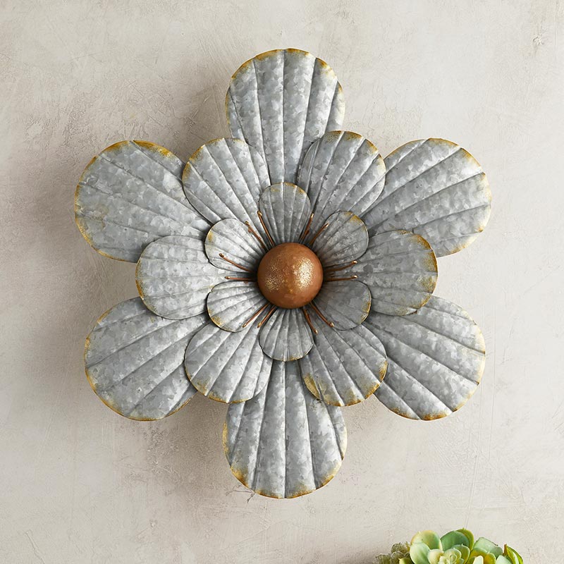 Metal Décor - Flower Wall Décor - Bombay Mercantile