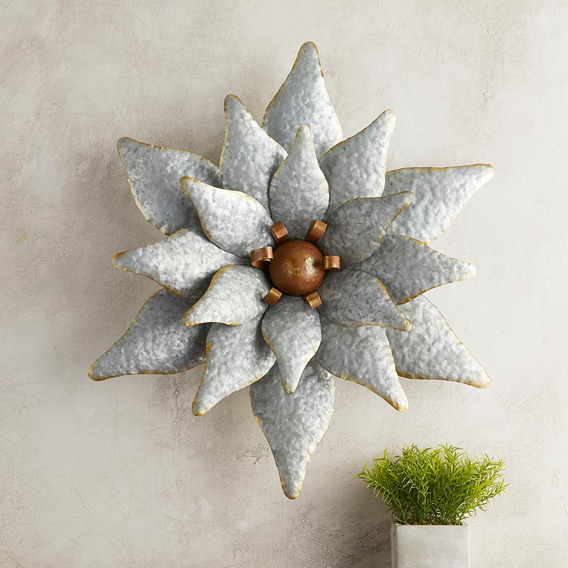 Metal Décor - Flower Wall Décor - Bombay Mercantile