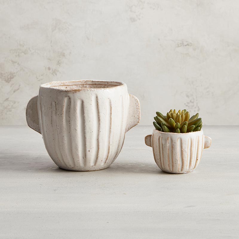 Cream Pot with Handles - Bombay Mercantile