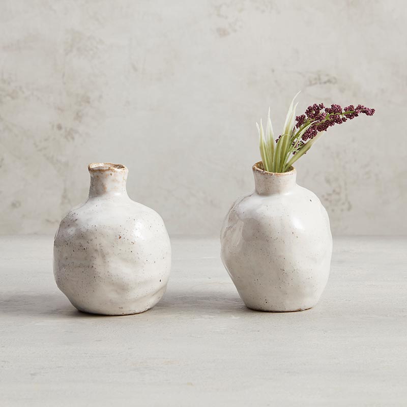 Vase - Cream/ Ivory - Bombay Mercantile