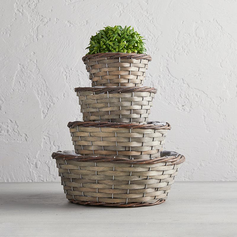 Dual Color Basket Set - Round - Bombay Mercantile