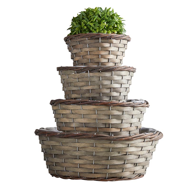 Dual Color Basket Set - Round - Bombay Mercantile