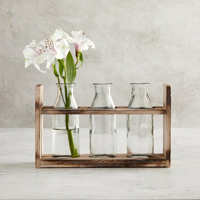 Three Bottle Flower Holders - Bombay Mercantile