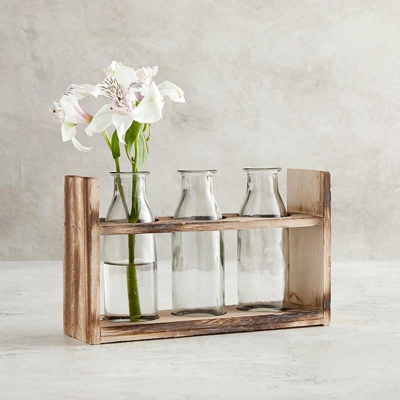 Three Bottle Flower Holders - Bombay Mercantile