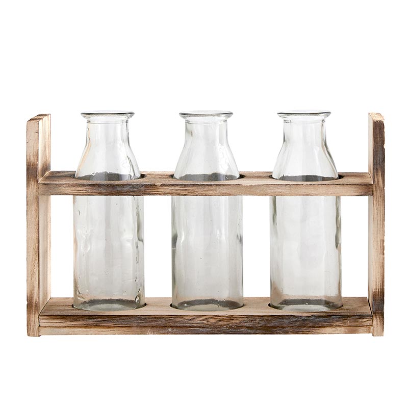Three Bottle Flower Holders - Bombay Mercantile