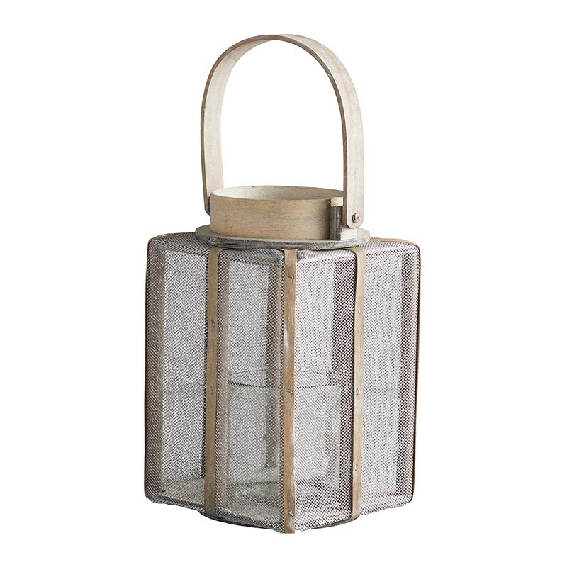 Wood and Wire Lantern - Bombay Mercantile