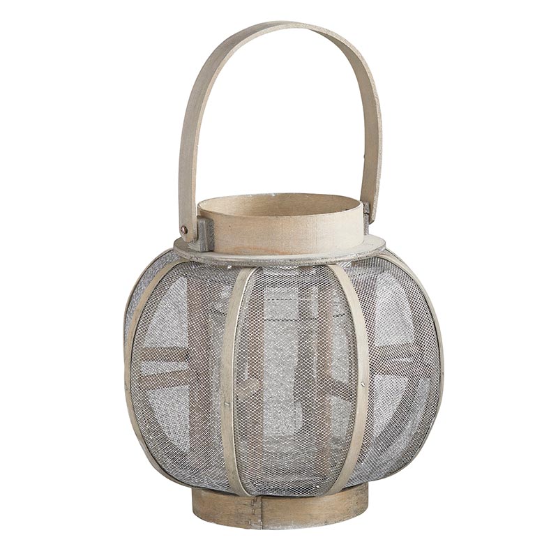 Wood and Wire Lantern - Bombay Mercantile