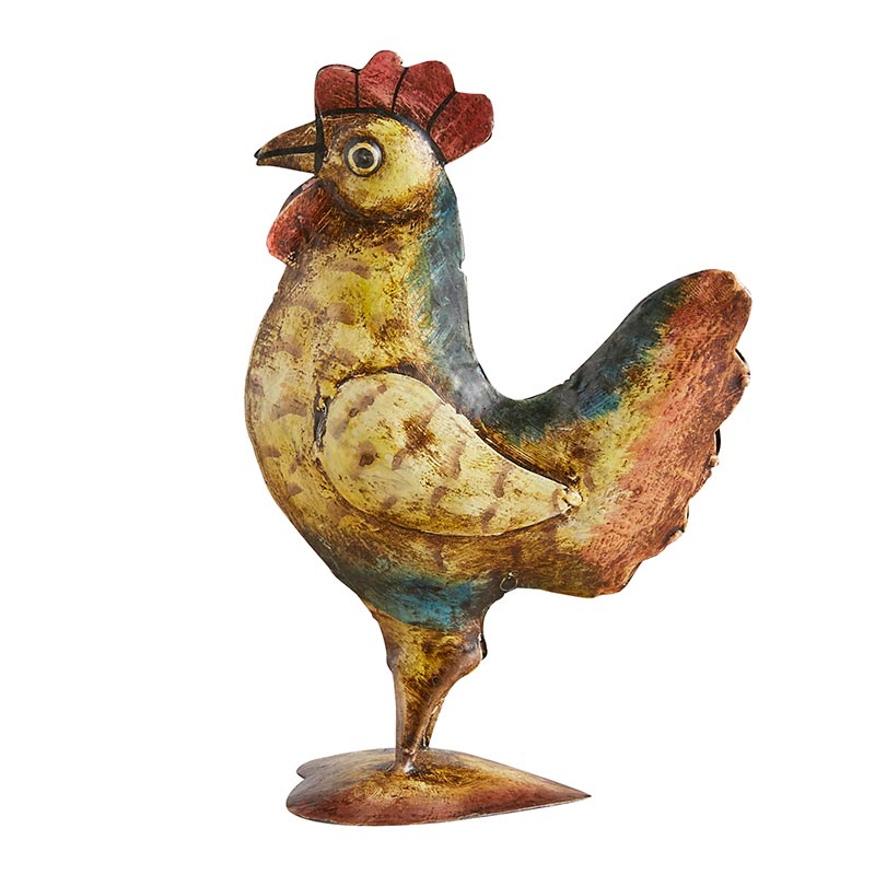 Metal Décor - Distressed Rooster - Bombay Mercantile