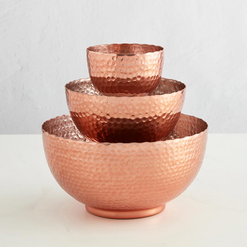 Bowl Set - Copper, In increments of 2 - Bombay Mercantile