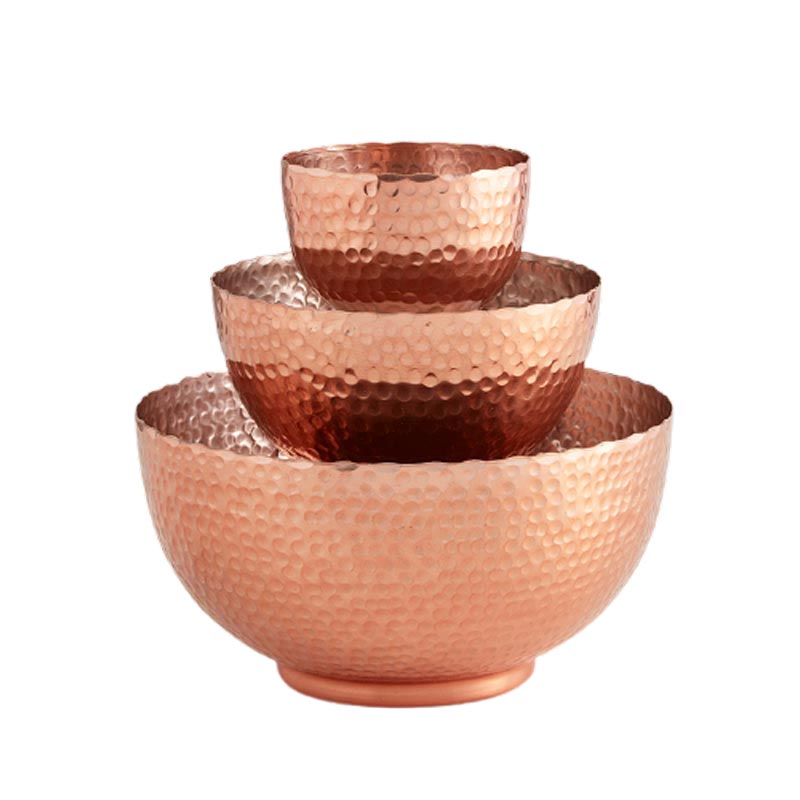 Bowl Set - Copper, In increments of 2 - Bombay Mercantile