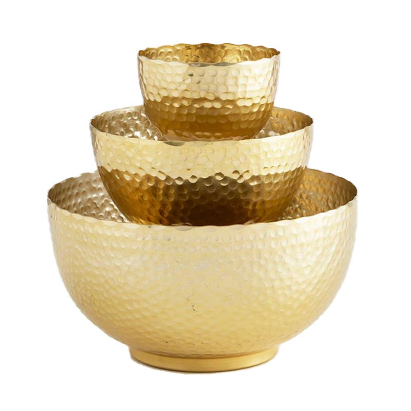 Bowl Set - Gold, In increments of 2 - Bombay Mercantile