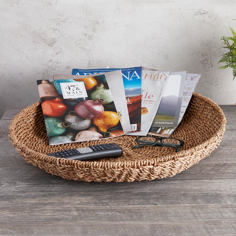 Seagrass Round Tray - Bombay Mercantile