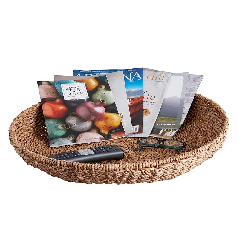 Seagrass Round Tray - Bombay Mercantile