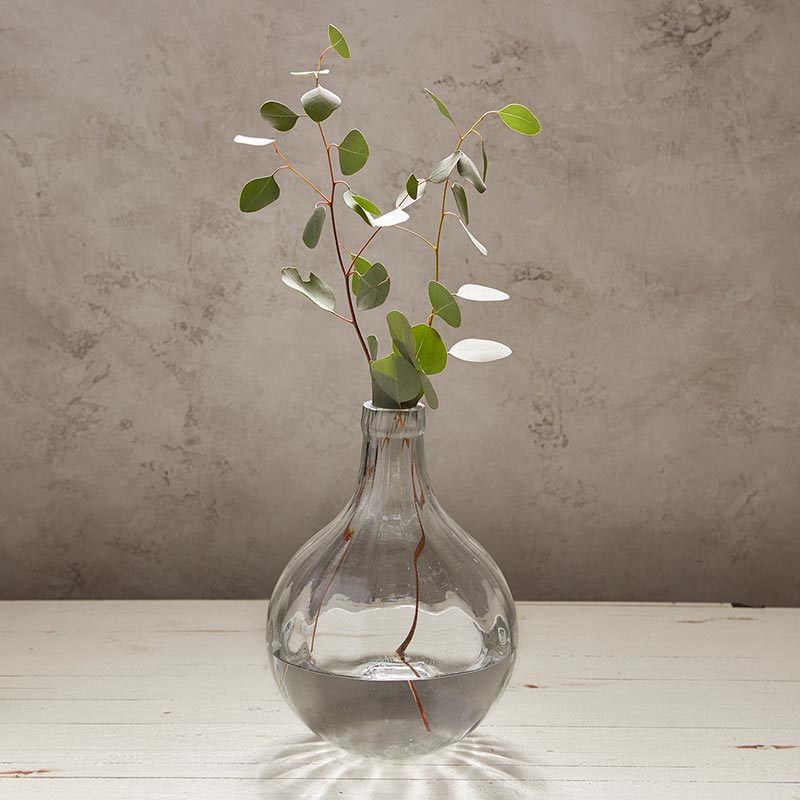 Glass Bulb shape Vase - Bombay Mercantile