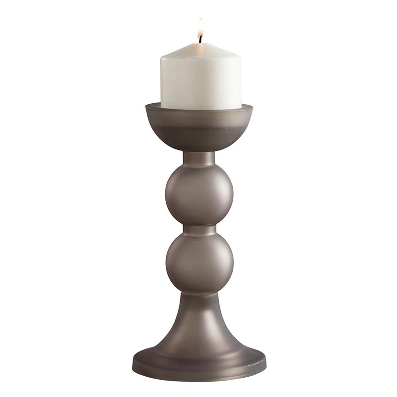 Matte Grey Ball Pillar - Bombay Mercantile