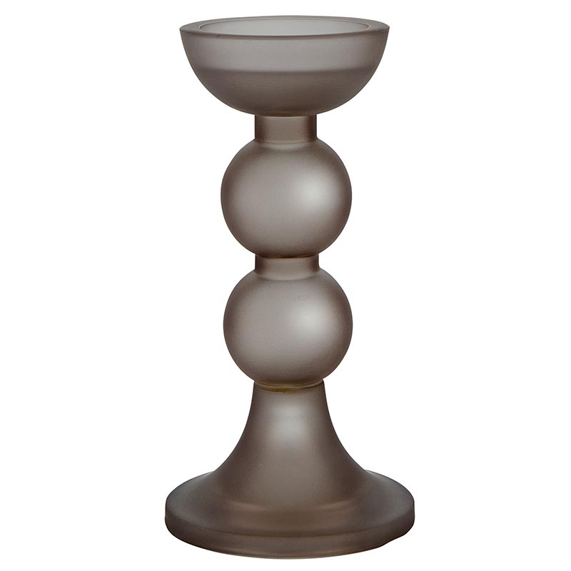 Matte Grey Ball Pillar - Bombay Mercantile
