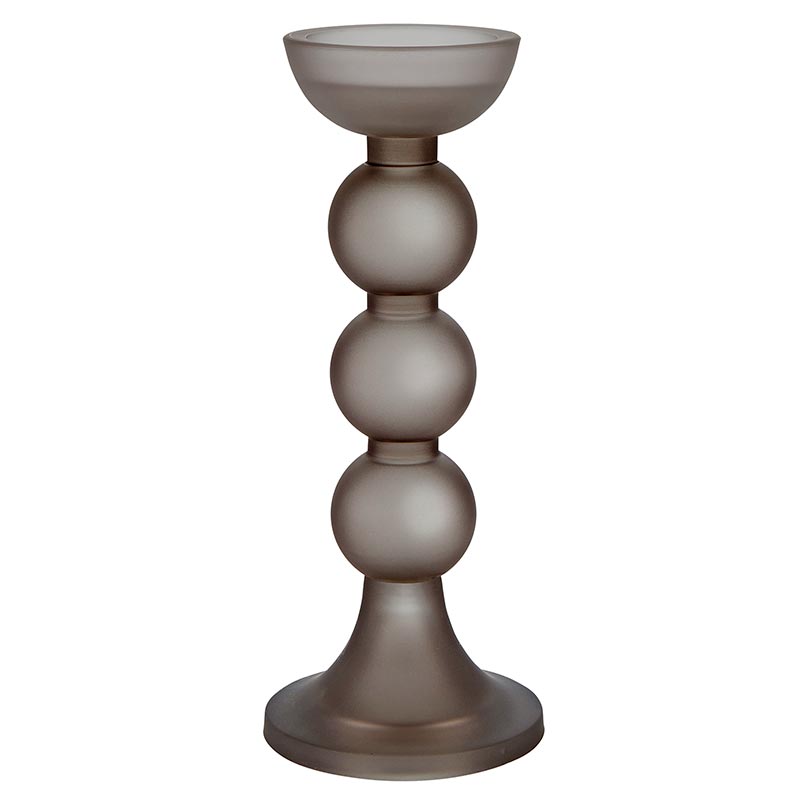 Matte Grey Ball Pillar - Bombay Mercantile