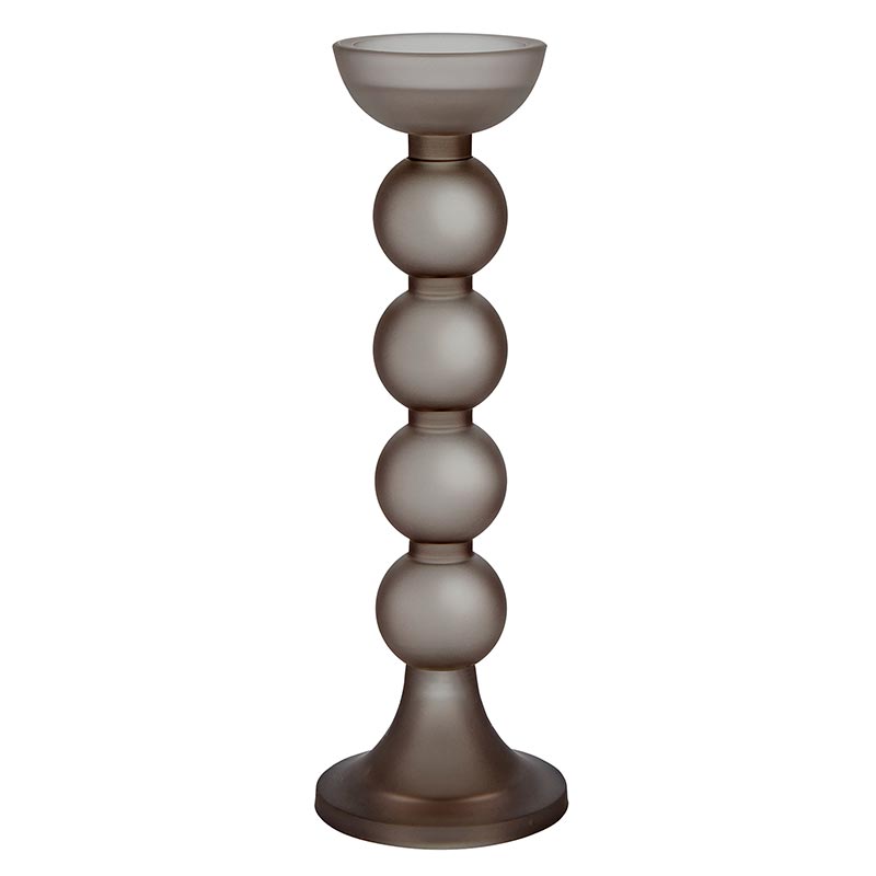 Matte Grey Ball Pillar - Bombay Mercantile