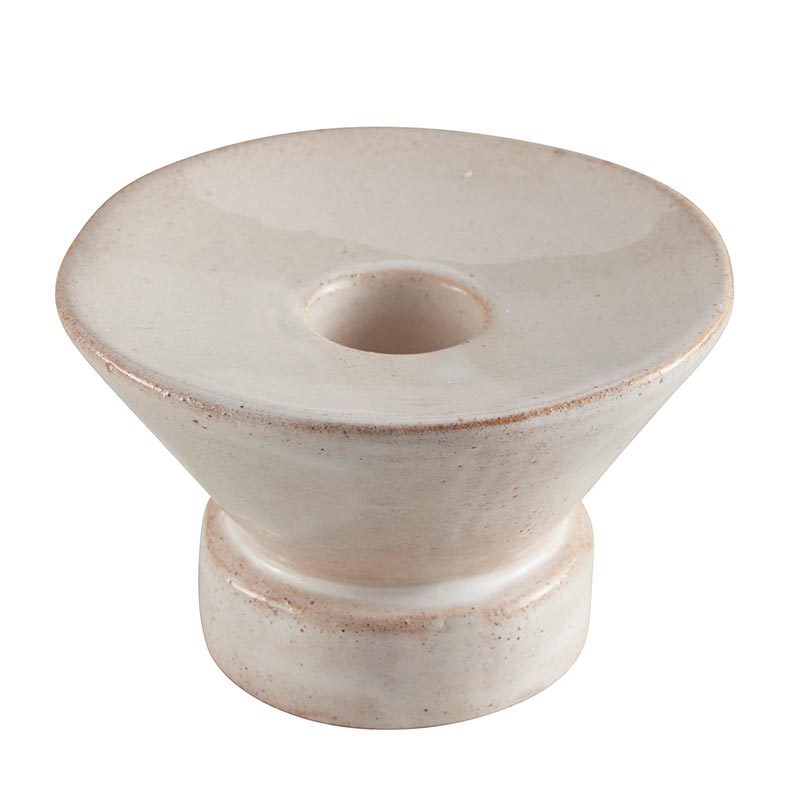 Stoneware Taper Holder - Bombay Mercantile