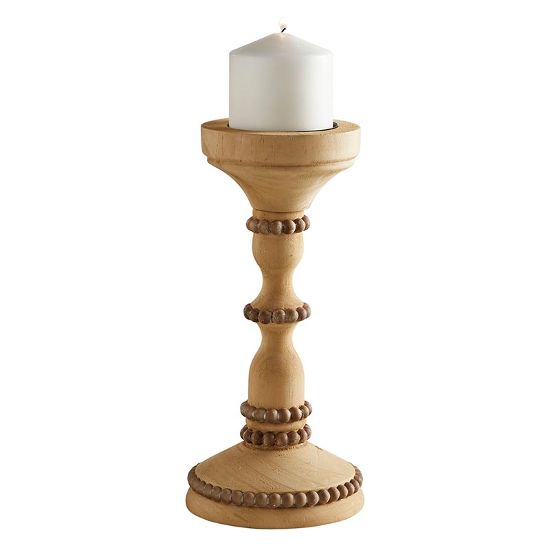 Wooden Candle Holder- Short/ Tall - Bombay Mercantile