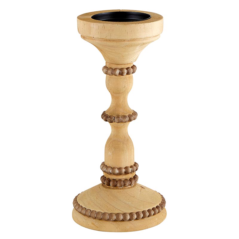 Wooden Candle Holder- Short/ Tall - Bombay Mercantile