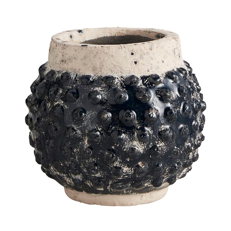 Beaded Flower Pot - Small - Bombay Mercantile