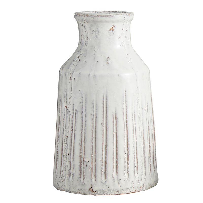White Flower Pot - Bombay Mercantile