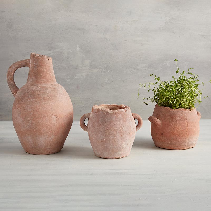 Brick Red Pot with handles - Bombay Mercantile
