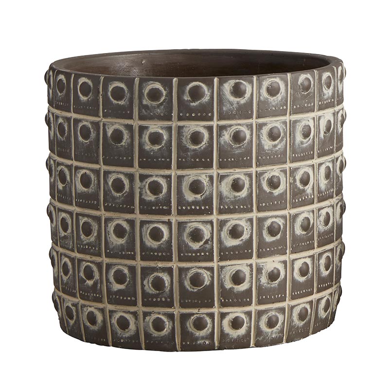 Round Beaded Pot - Bombay Mercantile