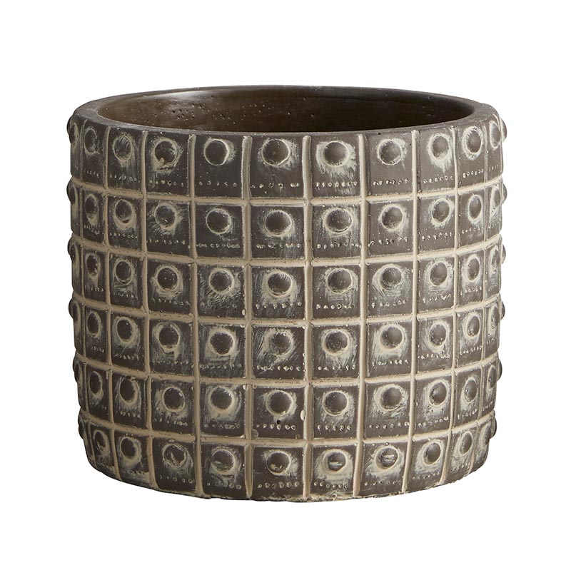 Round Beaded Pot - Bombay Mercantile