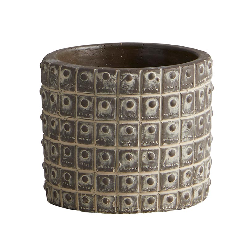 Round Beaded Pot - Bombay Mercantile
