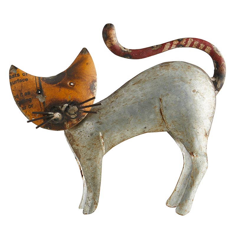 Antique Iron Standing Cat - Bombay Mercantile