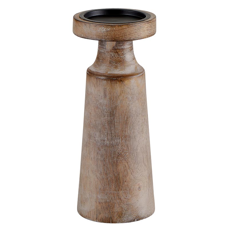 Mango Wood Candle Holder - Bombay Mercantile