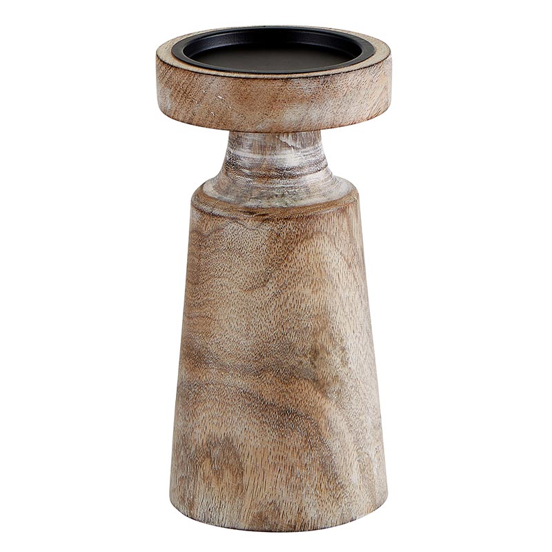 Mango Wood Candle Holder - Bombay Mercantile